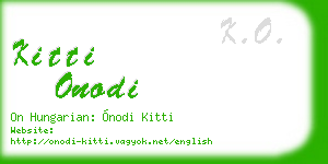 kitti onodi business card